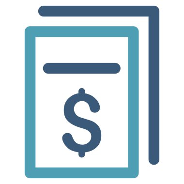 Faturalar Düz Vektör Simgesi