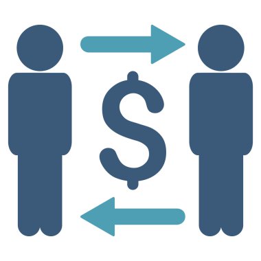 Para Değiştiriciler Düz Vektör Simgesi