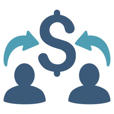 Para Değiştiriciler Düz Vektör Simgesi