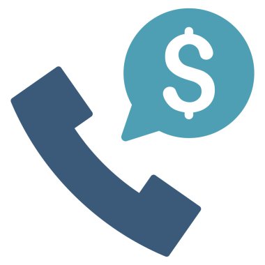 Telefon sipariş düz vektör simgesi