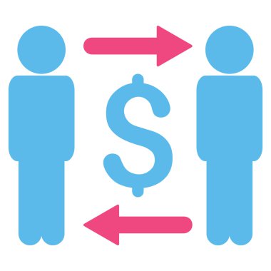 Para Değiştiriciler Düz Vektör Simgesi