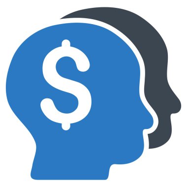 Bankacılar düz vektör simgesi