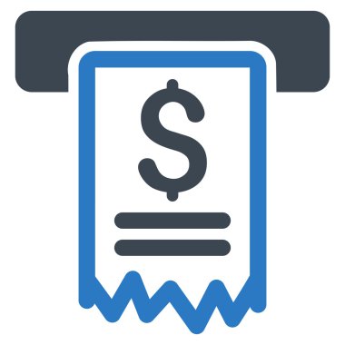 Çek ödeme düz vektör simgesi