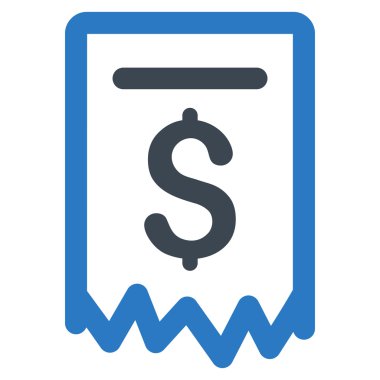 Ödeme Makbuzu Düz Vektör Simgesi