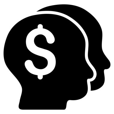 Bankacılar düz vektör simgesi