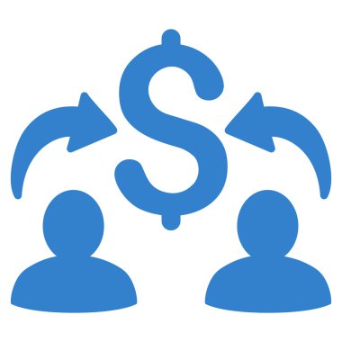 Para Değiştiriciler Düz Vektör Simgesi