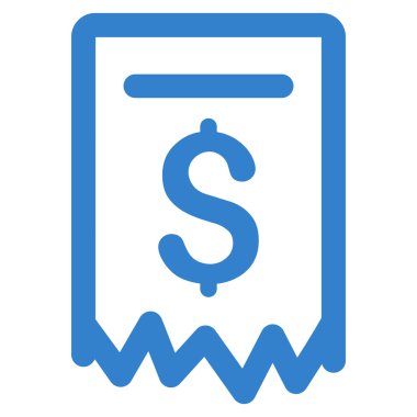 Ödeme Makbuzu Düz Vektör Simgesi