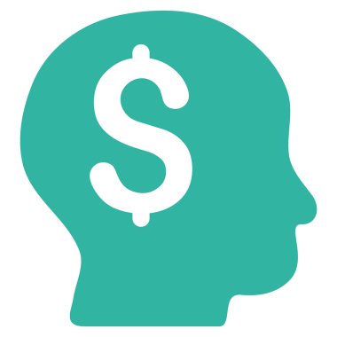 Bankacı düz vektör simgesi