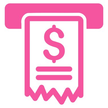 Çek ödeme düz vektör simgesi