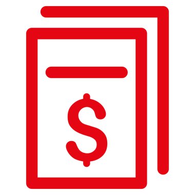 Faturalar Düz Vektör Simgesi