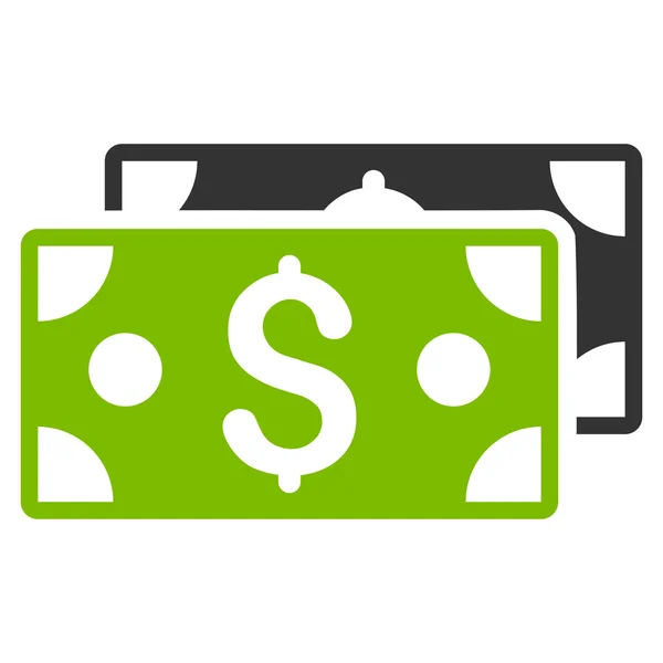 Dollar Banknotes Flat Vector Icon — Stock Vector