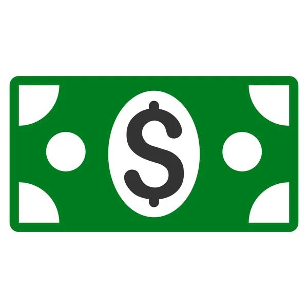 Dollár-lapos bankjegy Vector Icon — Stock Vector