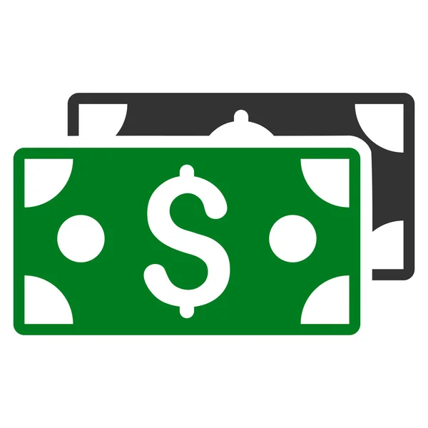 Dollar Banknotes Flat Vector Icon — Stock Vector