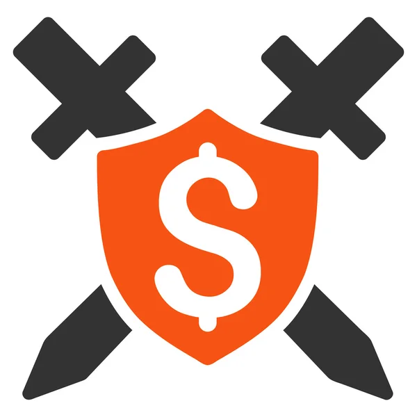 Financiële Shield platte Vector Icon — Stockvector