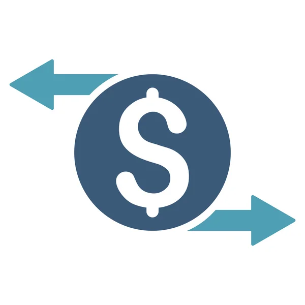 Money Exchange płaskie wektor ikona — Wektor stockowy