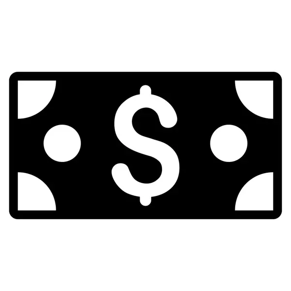 Dollár-lapos bankjegy Vector Icon — Stock Vector