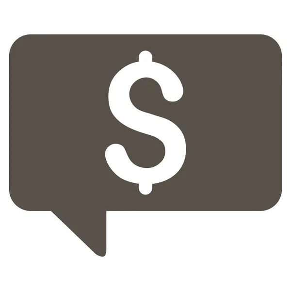 Preço Mensagem Flat Vector Icon — Vetor de Stock