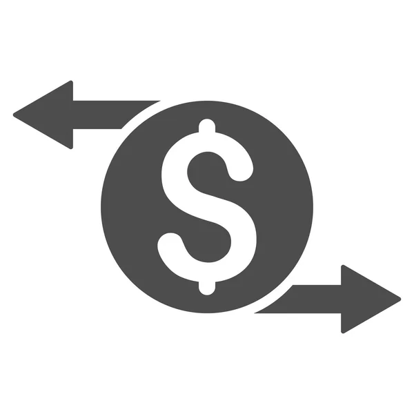 Câmbio de dinheiro Flat Vector Icon — Vetor de Stock