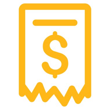 Ödeme Makbuzu Düz Vektör Simgesi