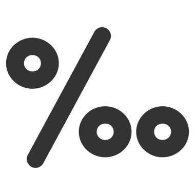 Permille kontur glif simgesini