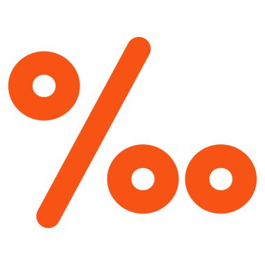 Permille kontur glif simgesini