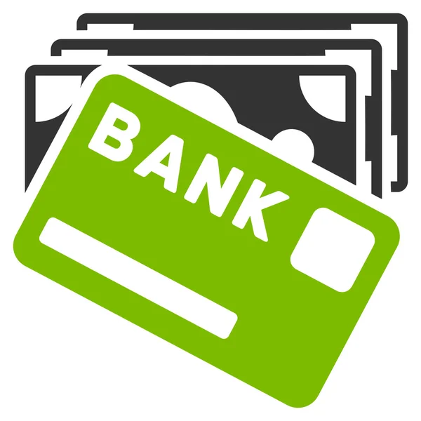 Kredi para düz glif simgesi — Stok fotoğraf