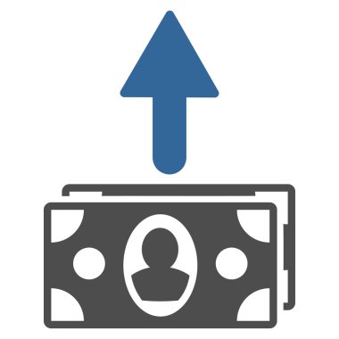 Banknot düz vektör simge harcamak