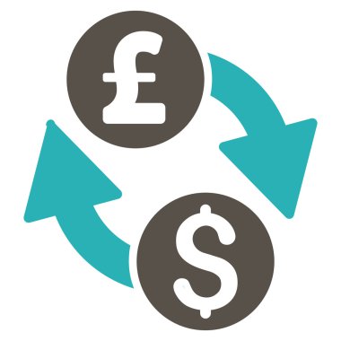 Doları Lirası döviz düz glif simgesi