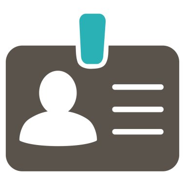 Kişi rozet düz glif simgesi