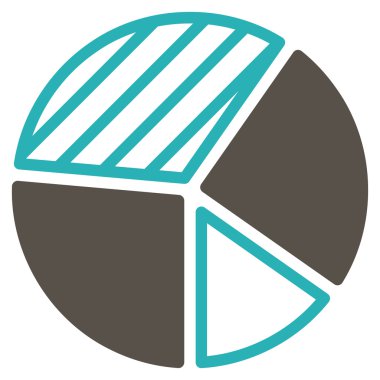 Pasta grafiği düz glif simgesi