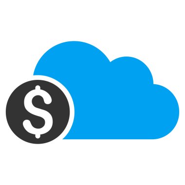 Bulut düz vektör simge bankacılık