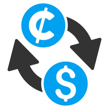 Doları Cent Exchange düz vektör simgesi