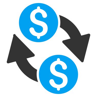 Dolar döviz düz vektör simgesi