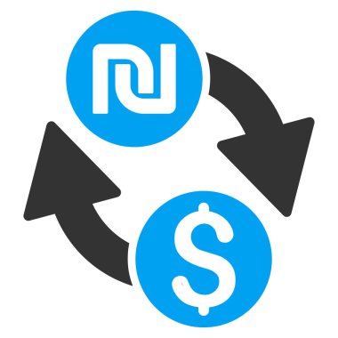 Doları şekel Exchange düz vektör simgesi