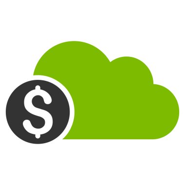 Bulut düz vektör simge bankacılık