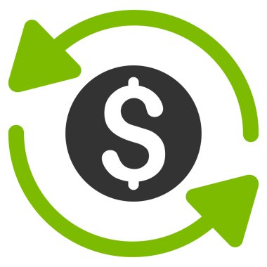 Para ciro düz vektör simgesi