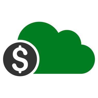 Bulut düz vektör simge bankacılık