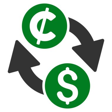 Doları Cent Exchange düz vektör simgesi