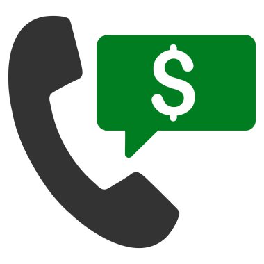 Telefon sipariş düz vektör simgesi