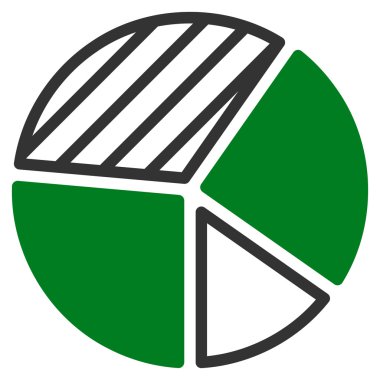 Pasta grafiği düz vektör simgesi