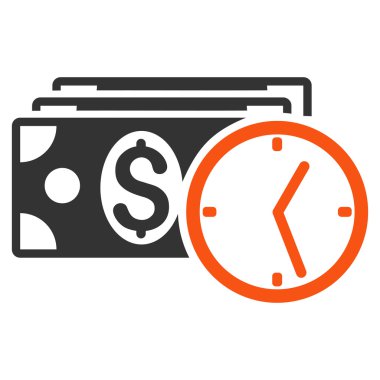 Kredi düz vektör simgesi