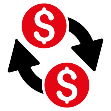 Dolar döviz düz vektör simgesi