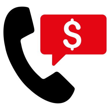 Telefon sipariş düz vektör simgesi