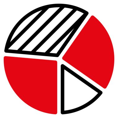 Pasta grafiği düz vektör simgesi