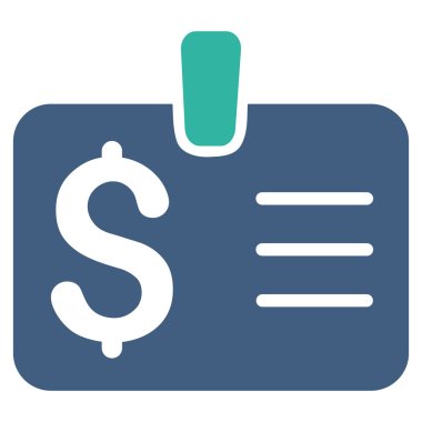 Doları rozet düz vektör simgesi