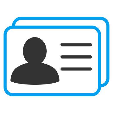 Hesap kartları düz vektör simgesi