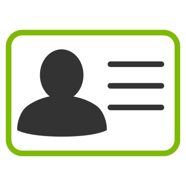 Hesap kartı düz vektör simgesi