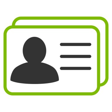 Hesap kartları düz vektör simgesi