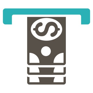 Banknot düz vektör simge çekilme