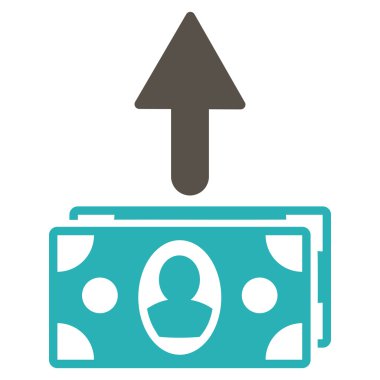 Banknot düz vektör simge harcamak